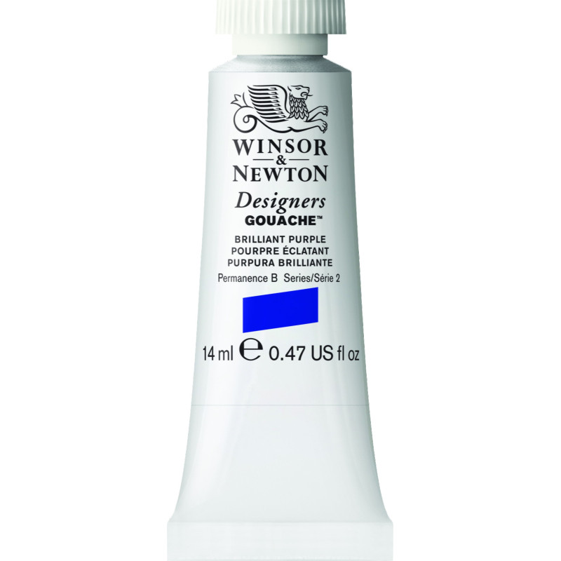 Pourpre éclatant - Gouache extra fine Designers Tube 14 ml Winsor & Newton