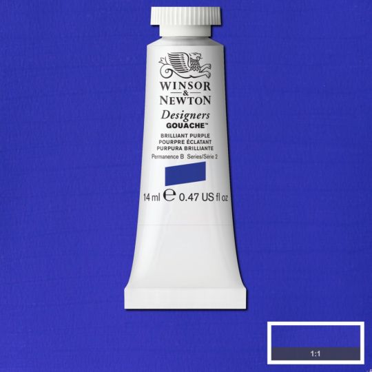 Pourpre éclatant - Gouache extra fine Designers Tube 14 ml Winsor & Newton