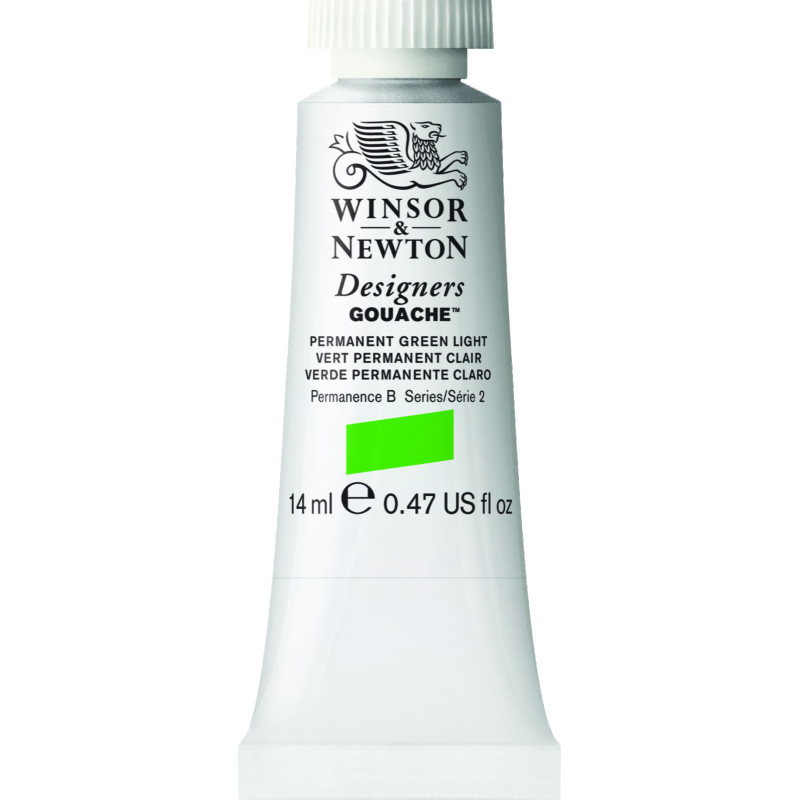 Vert clair permanent - Gouache extra fine Designers Tube 14 ml Winsor & Newton