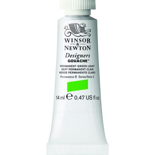 Vert clair permanent - Gouache extra fine Designers Tube 14 ml Winsor & Newton