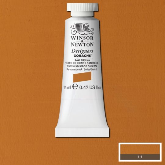 Terre de Sienne naturelle - Gouache extra fine Designers Tube 14 ml Winsor & Newton