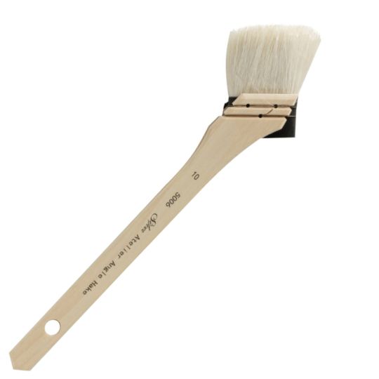 Brosse Hake angle pur chèvre Atelier série 5006 Silver n°30 *