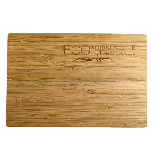 Coffret aquarelle vide de 12 emplacements Eco studio en bambou Michael Solovyev