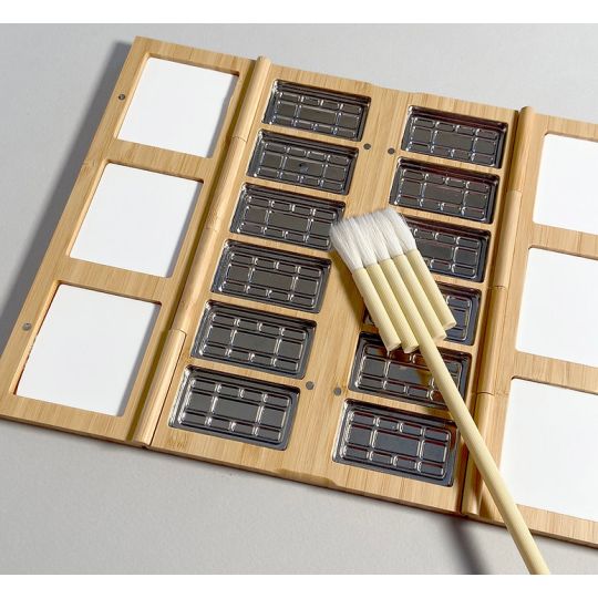 Coffret aquarelle vide de 12 emplacements Eco studio en bambou Michael Solovyev