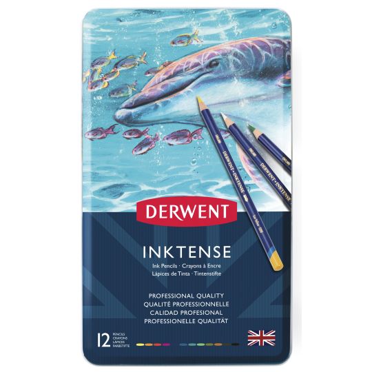 Boîte métal 12 crayons Derwent Inktense