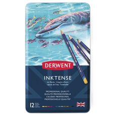 Boîte métal 12 crayons Derwent Inktense
