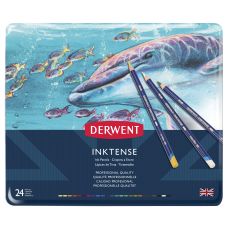 Boîte métal 24 crayons Derwent Inktense