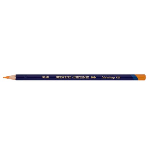 Orange cadmium - crayon Inktense Derwen