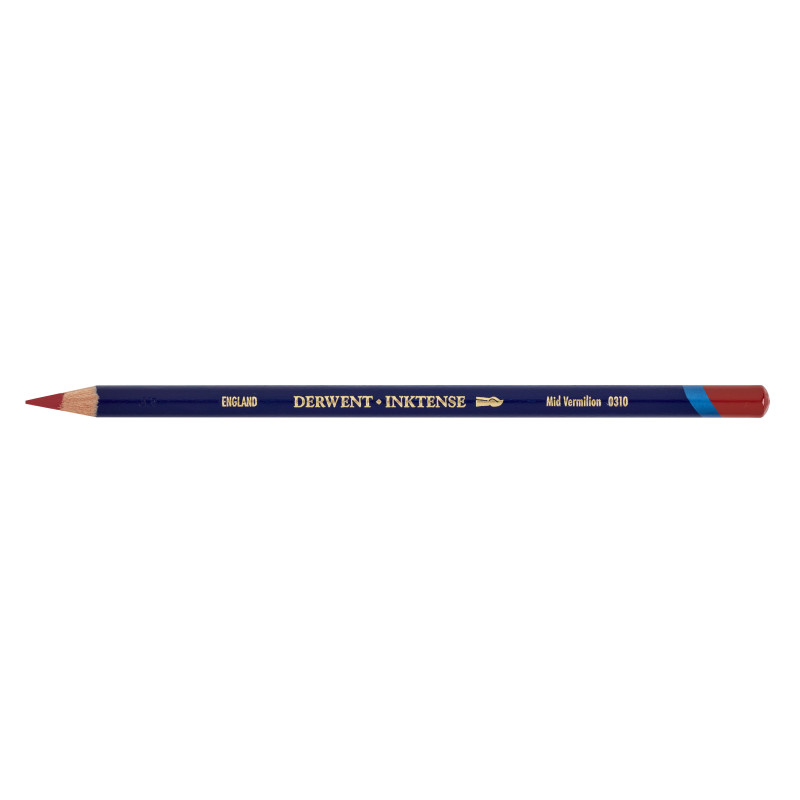 Vermillon moyen - crayon Inktense Derwen