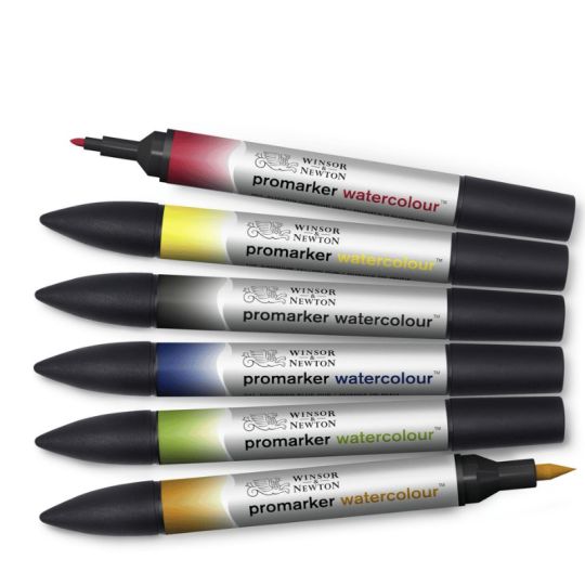 Coffret 6 feutres Aquarelle Promarker Tons Basiques Winsor & Newton