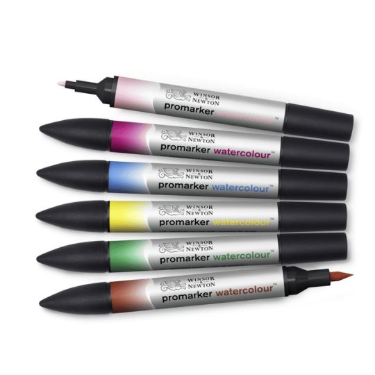 Coffret 6 feutres Aquarelle Promarker Tons Floraux Winsor & Newton