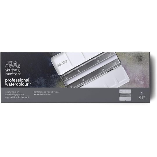 Boîte métal vide pour 24 ½ godets ou 12 godets Winsor & Newton