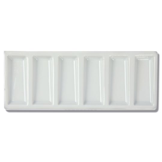 Palette porcelaine 6 creux 7,8 x 19,5 Sennelier