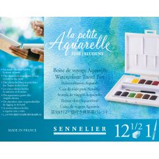 Boite de voyage « la petite aquarelle » 12 ½ godets aquarelle fine Sennelier