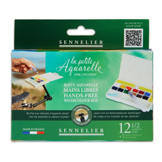 Boite aquarelle mains libres « la petite aquarelle » 12 ½ godets aquarelle fine Sennelier