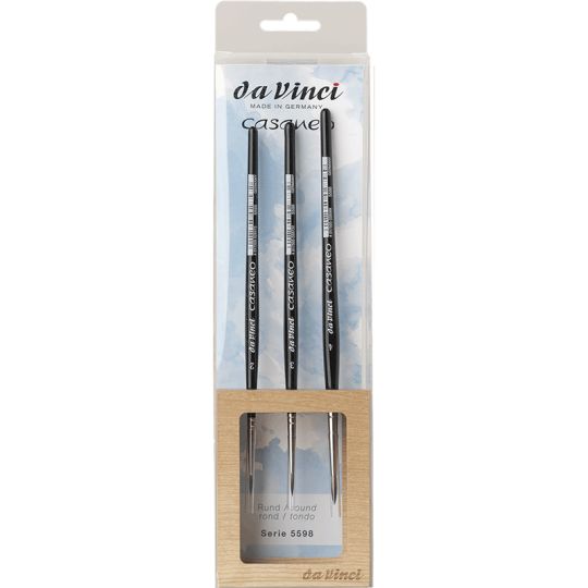 Set de 3 pinceaux Casaneo avec support de séchage Da Vinci