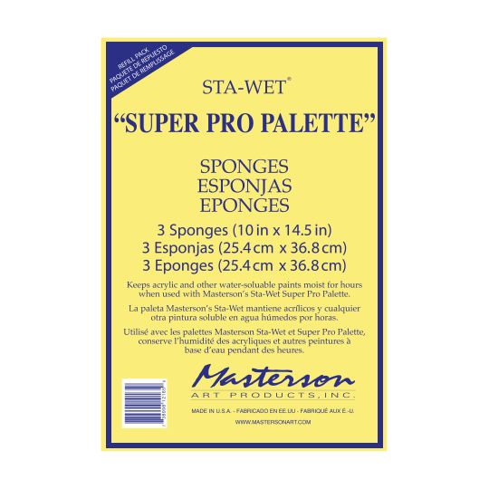 Paquet de 3 éponges pour palette super pro Masterson