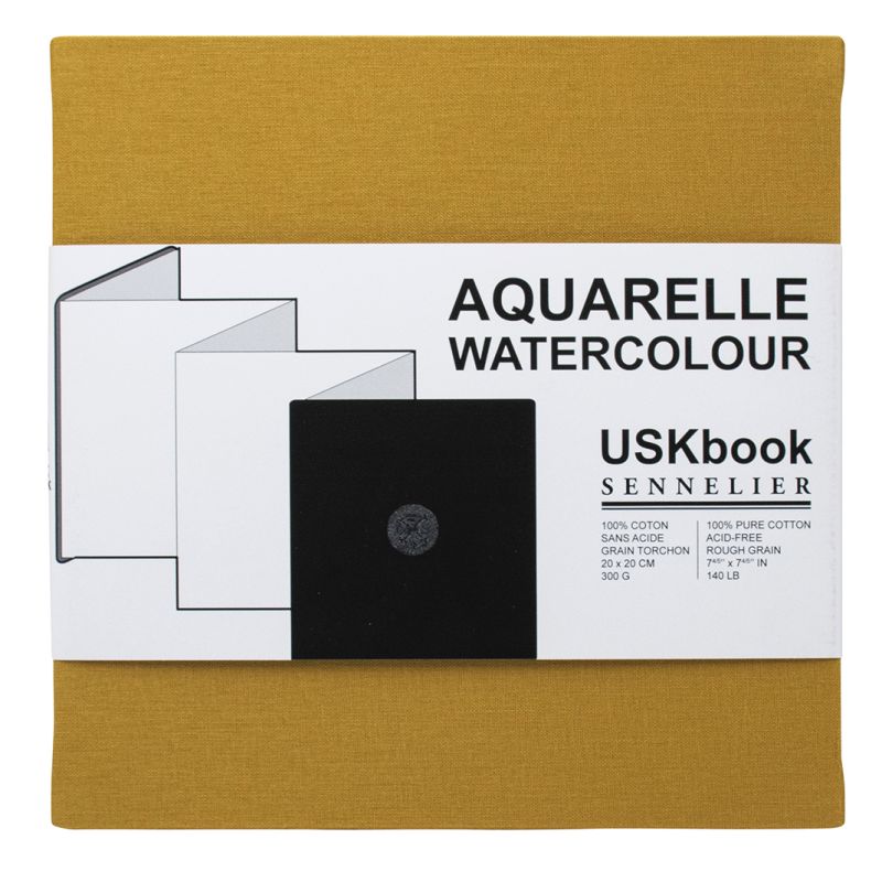Album accordéon USKbook 20x20 300g grain torchon Sennelier