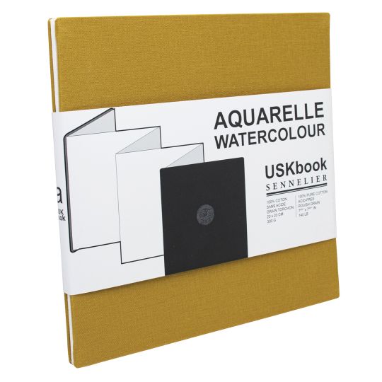 Album accordéon USKbook 20x20 300g grain torchon Sennelier