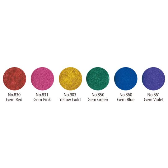 Coffret Gem teintes métalliques 6 godets japonais aquarelle Gansai Tambi Kuretake