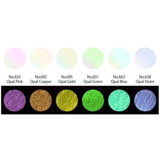 Coffret teintes opales 6 godets japonais aquarelle Gansai Tambi Kuretake