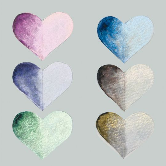 Coffret teintes opales 6 godets japonais aquarelle Gansai Tambi Kuretake