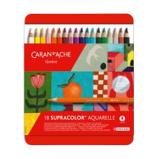 Boîte métal Edition spéciale 18 crayons Caran d'Ache Supracolor Soft
