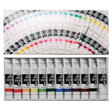 Coffret 12 Tubes 20 ml acryl-gouache en carton Turner