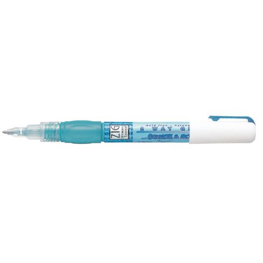 Stylo à colle à pointe bille 1mm 2 way glue squeeze & roll  Zig Kuretake *