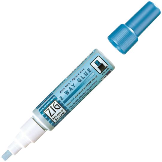 Stylo à colle à pointe large en feutre 4mm 2 way glue Zig Kuretake *