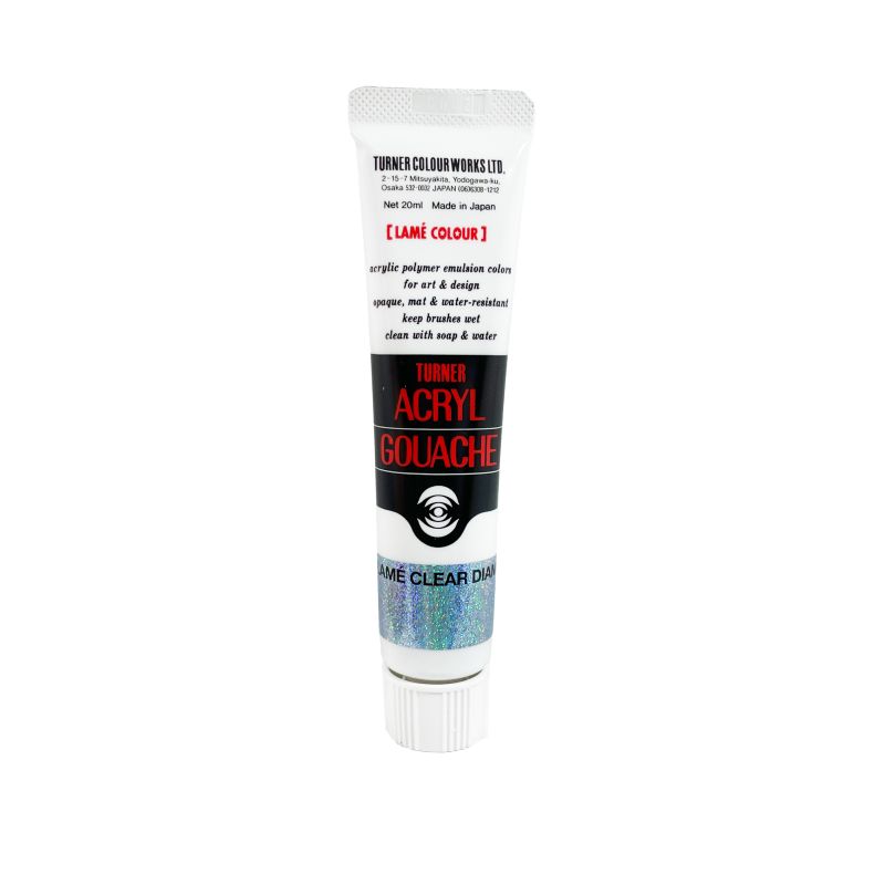 Lamé Diamant Transparent - acryl gouache Tube 20ml Turner