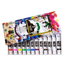 Coffret 12 Tubes 11 ml acryl-gouache Yusuke Nakamura N°2 en carton Turner 