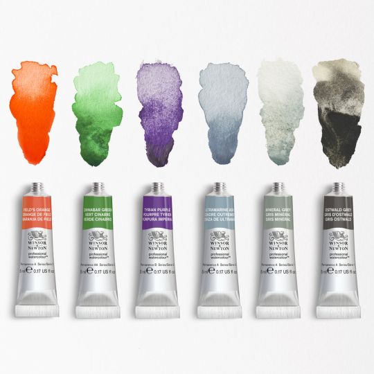 Coffret Revival 6 tubes 5ml aquarelle en carton Winsor & Newton