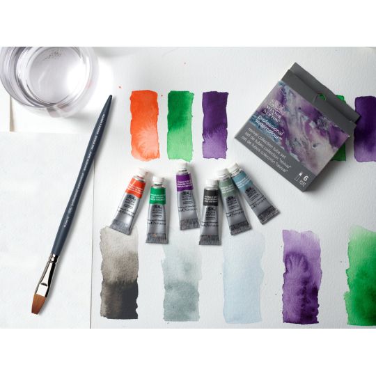 Coffret Revival 6 tubes 5ml aquarelle en carton Winsor & Newton