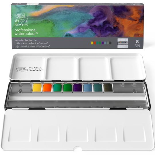 Boîte métal  Revival 8 ½ godets + 16 vides Winsor & Newton