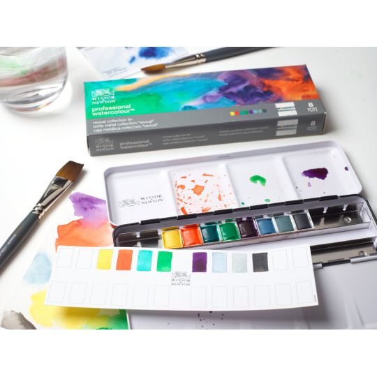 Boîte métal  Revival 8 ½ godets + 16 vides Winsor & Newton
