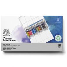 Boîte 12 tubes 8ml aquarelle pinceau en plastique Cotman W&N
