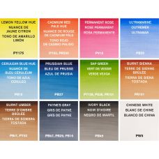 Boîte 12 tubes 8ml aquarelle pinceau en plastique Cotman W&N