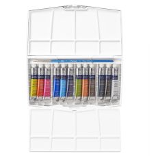 Boîte 12 tubes 8ml aquarelle pinceau en plastique Cotman W&N