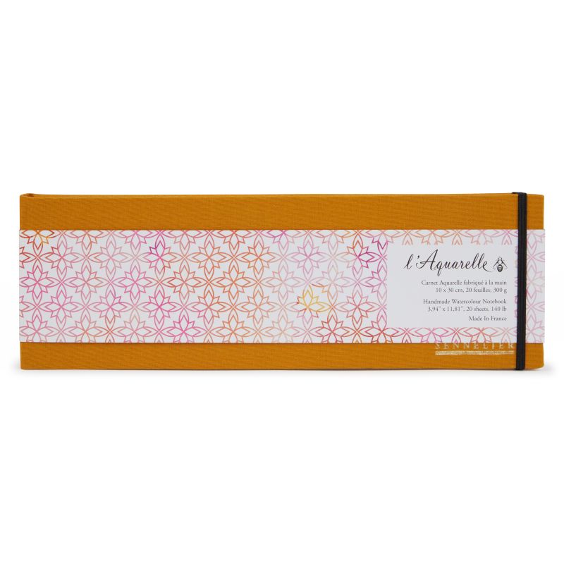 Carnet aquarelle entoilé spiralé 10x30 300g 20f Sennelier