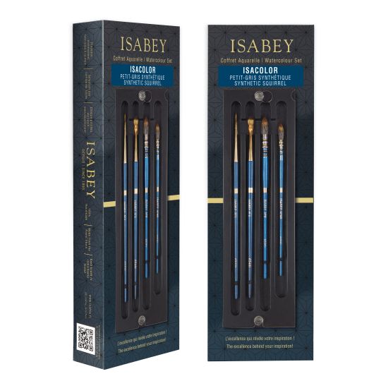 Set de 4 pinceaux aquarelle Isacolor Isabey