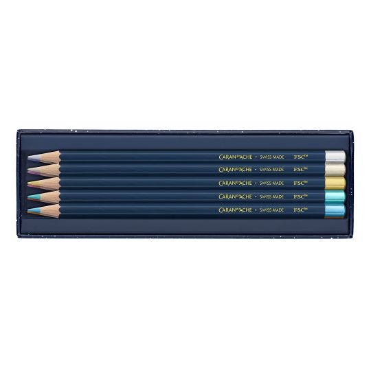 Set crayons métalliques Edition spéciale Cosmic 10 crayons Caran d'Ache *