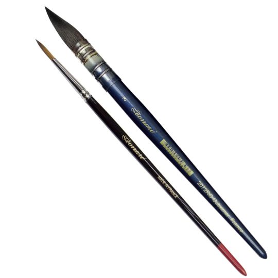 Set de 2 pinceaux aquarelle synthétiques "la base" Léonard
