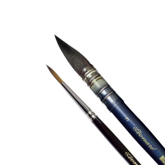 Set de 2 pinceaux aquarelle synthétiques "la base" Léonard