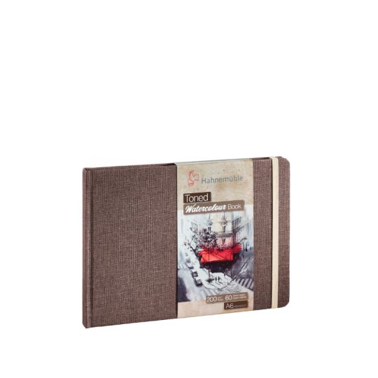 Toned Watercolour book Hahnemühle beige A6 paysage 200g 60 pages grain fin