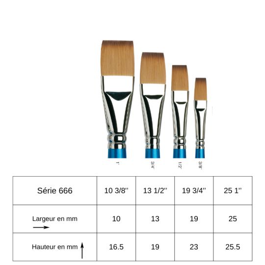Brosse «one stroke» série 666 Cotman  25