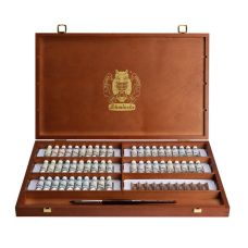 Coffret 50 tubes 5ml super-granuleuse + pinceau Da Vinci Horadam en bois Schmincke