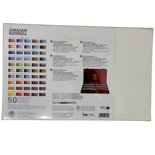 Coffret 50 tubes 5ml super-granuleuse + pinceau Da Vinci Horadam en bois Schmincke