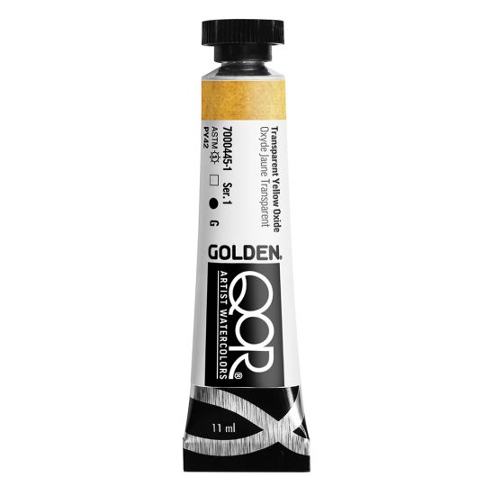 Oxyde jaune transparent  Aquarelle Tube 11ml QoR