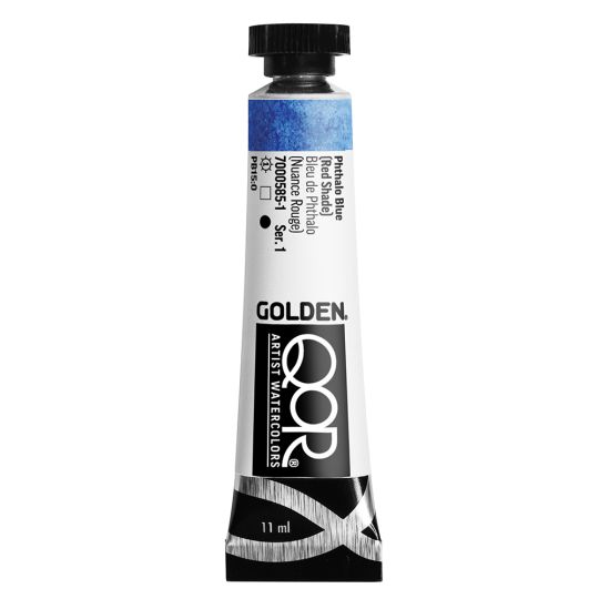 Bleu de Phtalo (nuance rouge)  - aquarelle Artist Tube 11ml QoR